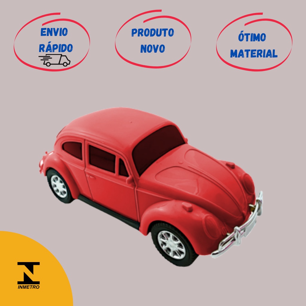 Carrinho brinquedo FUSCA ANTIGO 22 cm na solapa meninos