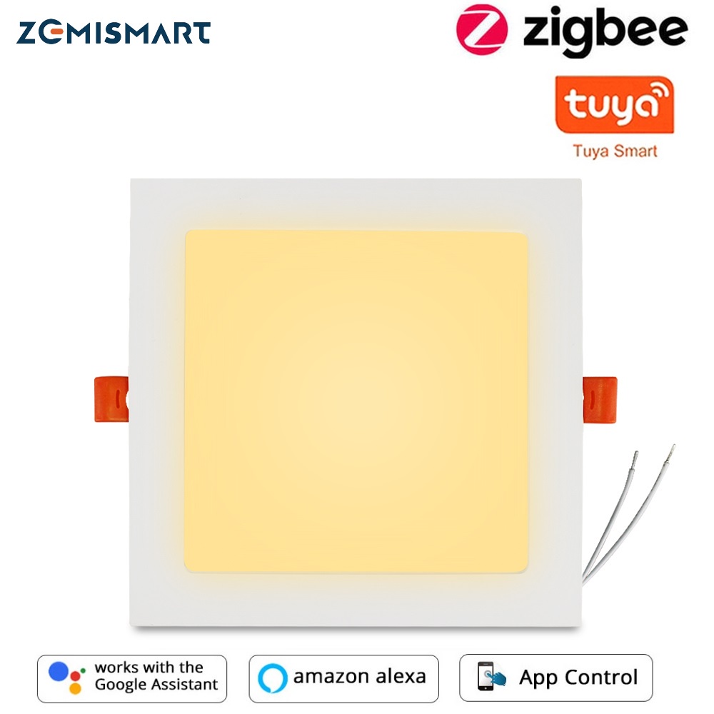 Lumin Ria Embutida Inteligente Rgbcw De Teto Com Painel Quadrado Embutido Alexa Siri Timer