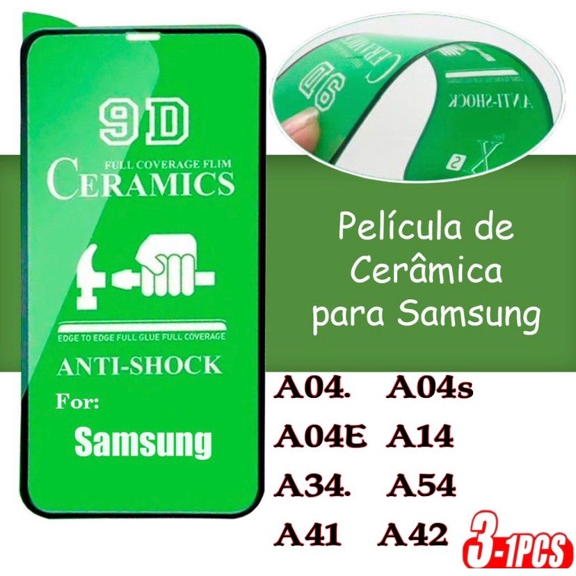 Película Cerâmica 9D 3D Samsung Gel Hidrogel Flexível A04 A04S A04E A14 A41 A42 A34 A54