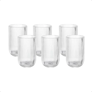 Jogo de Copos Vidro 420ml 6un Conjunto de Copo Suco Água