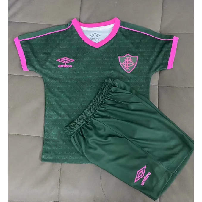 23-24 Fluminense Crianças Crianças Camisa de Futebol Esportivo