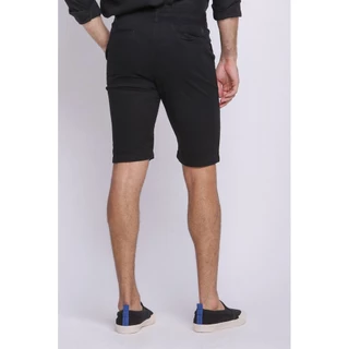 Bermuda Masculina Sarja Peletizada Básica Lisa Polo Wear Preto