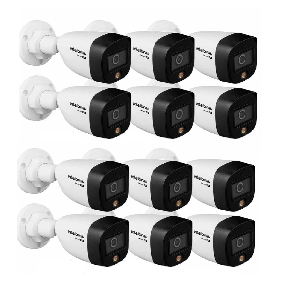 Kit 12 Câmeras Intelbras VHD 1220 B Full Color Alta Definição Full HD ...