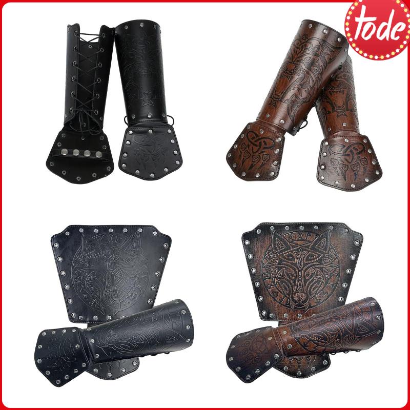 [Braçadeira De Braço Medieval PU Pulseira De Couro Para Festa De Halloween
