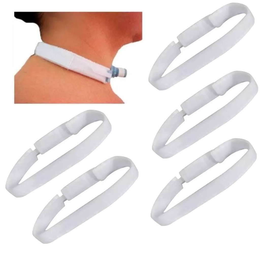 Kit 5 Fixador Para Canula Para Traqueostomia Com Velcro