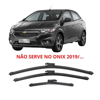 KIT 3 Palhetas ONIX 2012 2013 2014 2015 2016 2017 2018/18 Limpador De Parabrisa Dianteiro + Traseiro CODE