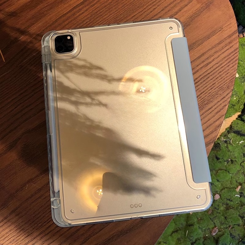 Capa Acrílica Transparente Para iPad Air 5th 4th Gen Pro 11 Polegadas 2022 2021 10th 9th 8th 7th 10.2 Mini 6th 10.5 9.7 Com Porta-Lápis