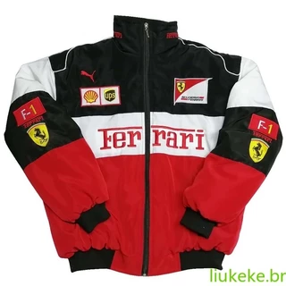 [Enviado em 24 horas] F1 Ferrari Racing Ciclismo Racing Motocicleta Jacket Mulher Homem 44883