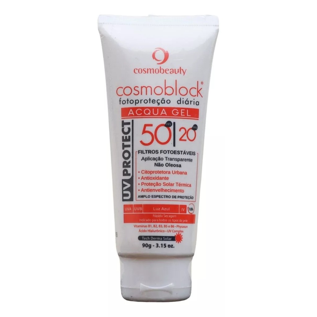 Cosmoblock Gel Acqua FPS 50 Proteção Inteligente 90g | Shopee Brasil