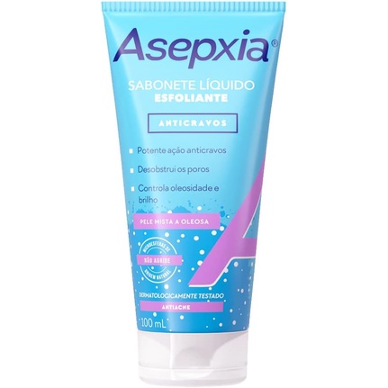 Asepxia Sabonete Líquido Esfoliante Anticravos/Antiacne 100ml