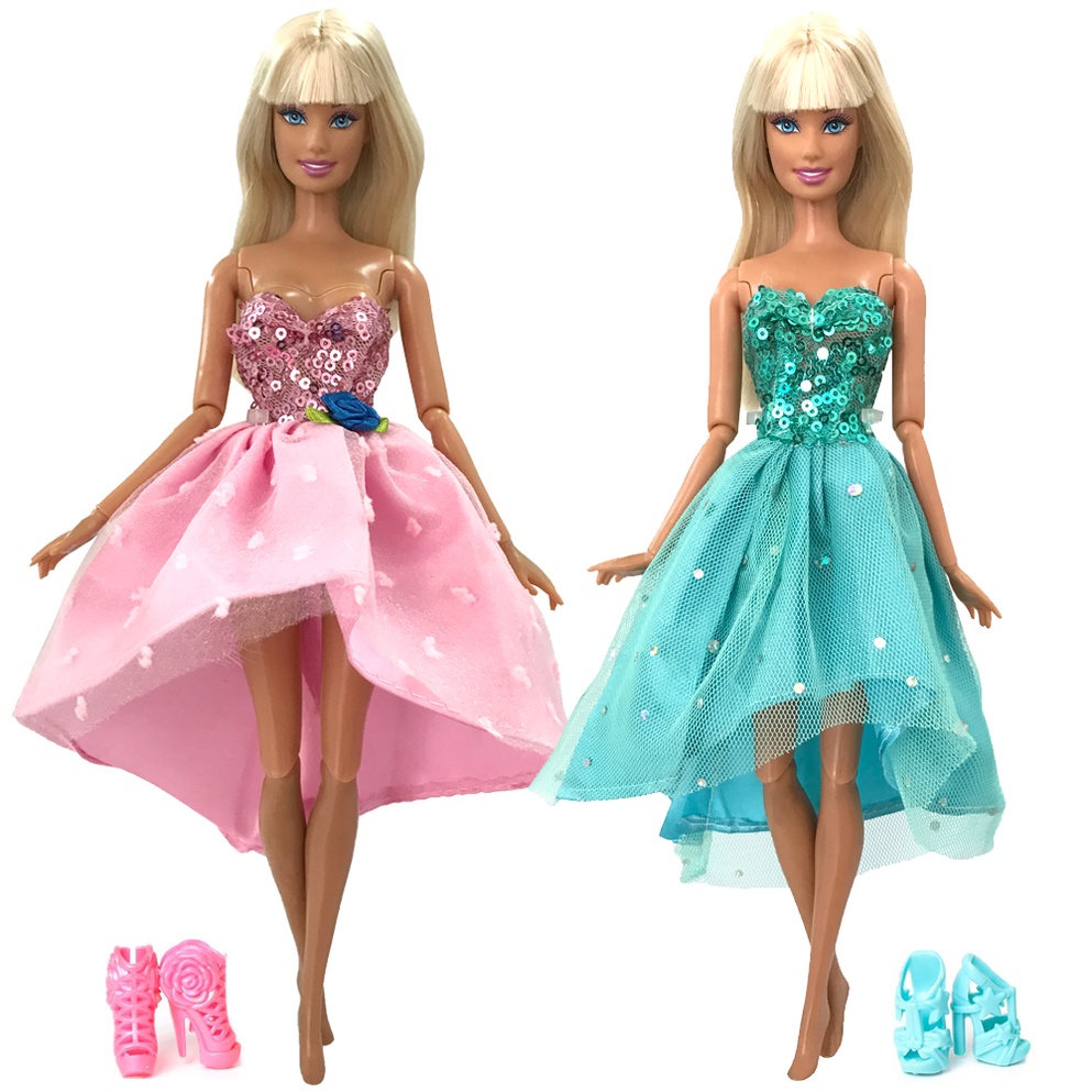 Conjunto Roupa Vestido Barbie O Filme + 2 Pares De Sapatos