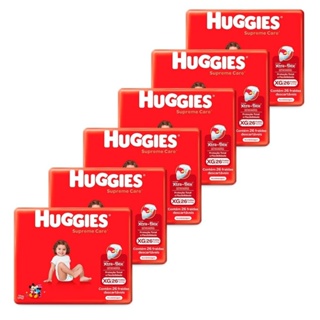 Fralda Descartável Huggies Supreme Care Tamanho XG - 6 Pacotes com 26 Fraldas - Total 156 Tiras