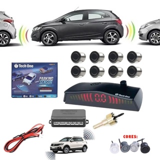 Parking Sensor 8 Sensor de Estacionamento Carro Automóvel Ré Radar  Eletrônico Traseiro Detector Automático Kit de Assistência de Ré Buzzer