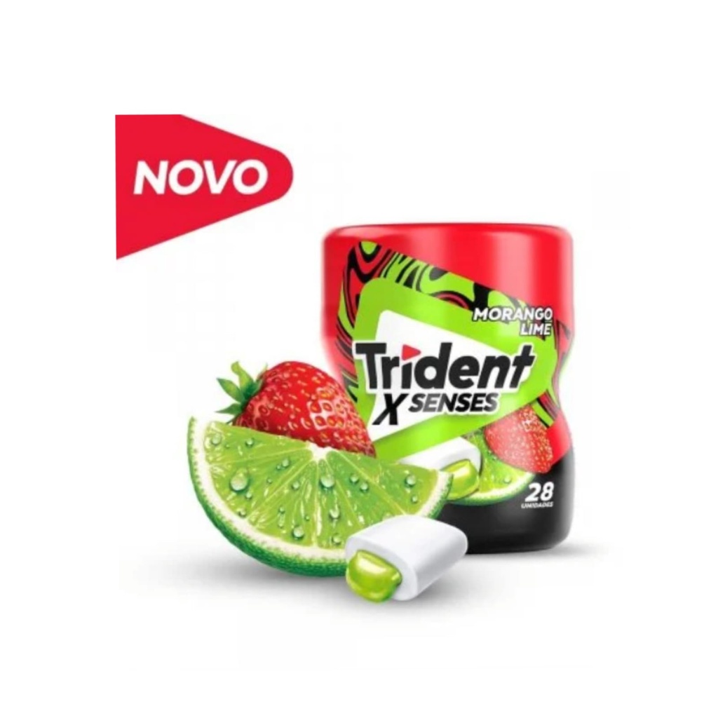 Trident Garrafa 56G X senses Morango