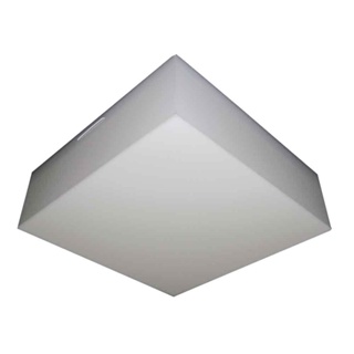 Plafon Tualux para 2 lâmpada Valencia 26x26cm acrílico jateado