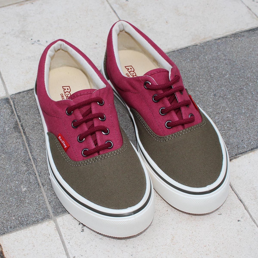 Tênis Redley Originals Confort Bicolor IR15 Verde e Vinho