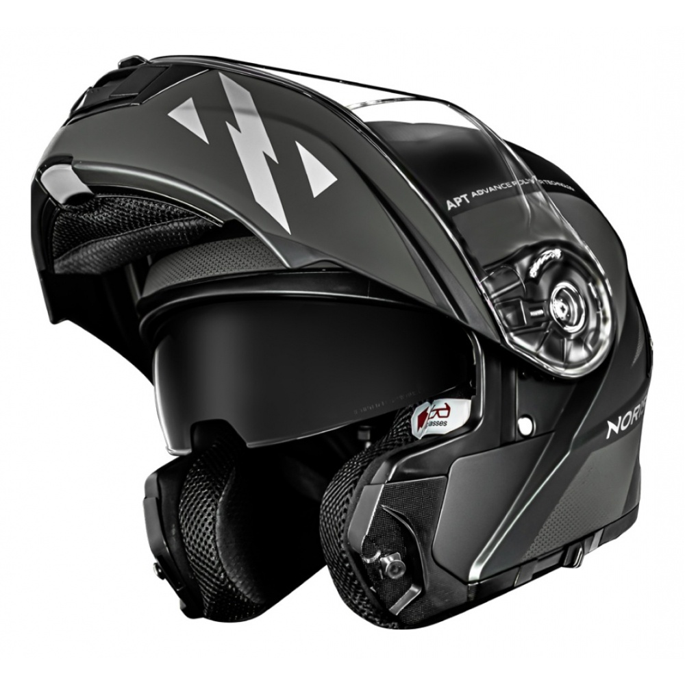 Capacete Moto Robocop Escamoteável Norisk Defender Motion Articulado C/ Óculos E Selo Inmetro