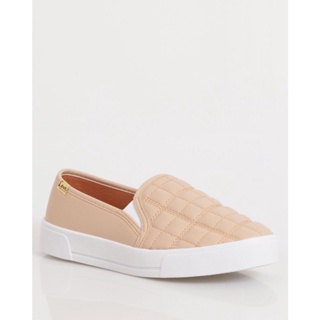 Tênis Feminino Slip On Matelassê Bege Claro