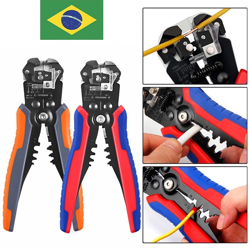 Alicate Automático Decapador Crimpador Alicate de Eletricista Descacador Fios Decapador Fio Automático 5 Em 1