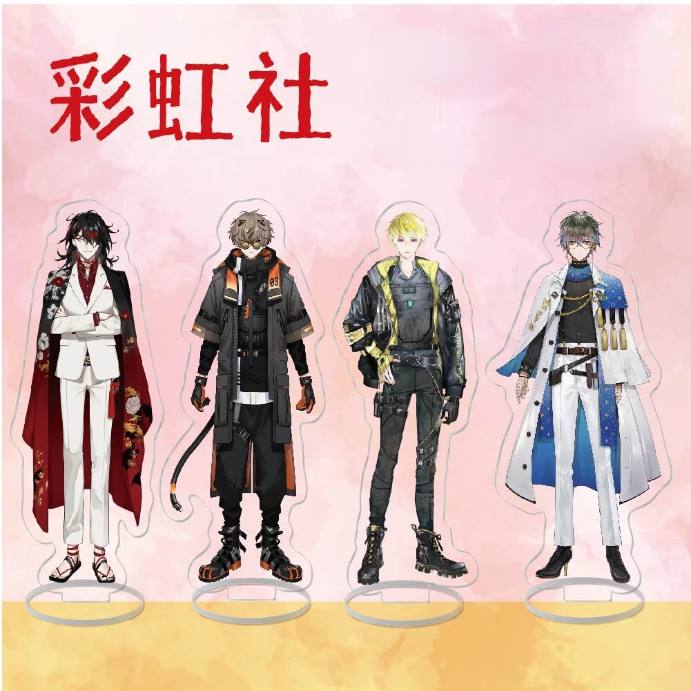 Luxiem Rainbow Vtuber Clubs Nijisanji Anime Figura Ike Luca Mysta Shu Vox Modelo De Suporte Acrílico Decoração De Mesa Presentes De Placa Permanente