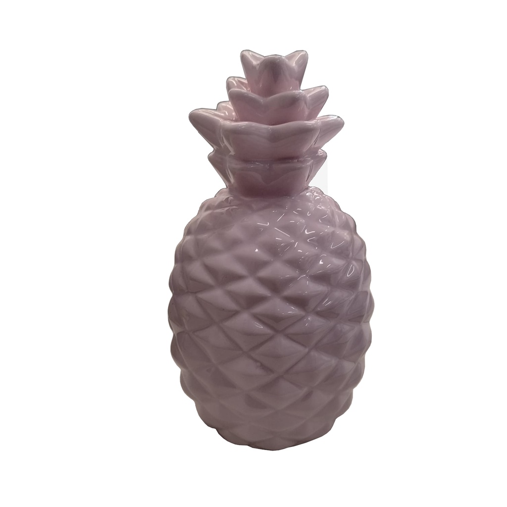 Cofre decorativo em porcelana 18x10 cm Abacaxi colorido