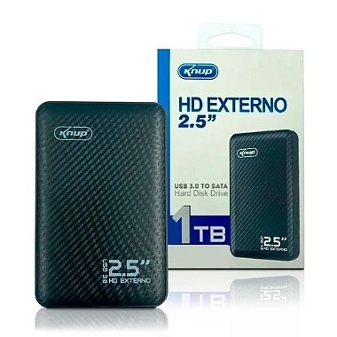 Hd Externo 2.5" 1TB Knup Novo Com Nota Fiscal Pronta Entrega