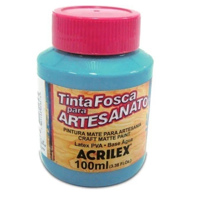 TINTA PVA FOSCA PARA ARTESANATO DECORAÇÃO AZUL HORTÊNSIA ACRILEX