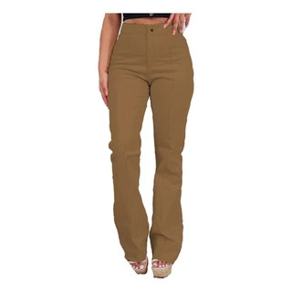 Calça Flare Feminina Social Em Sarja