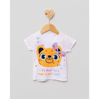 Blusa Bebê Com Estampa Interativa Branca
