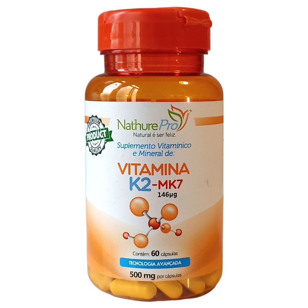 Vitamina K2MK7 60 Cápsulas Nathurepro ENVIO IMEDIATO Shopee Brasil