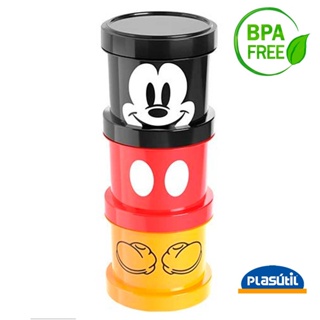 Cj 3 Porta Condimentos Rosca Mickey R:14610 Plasutil