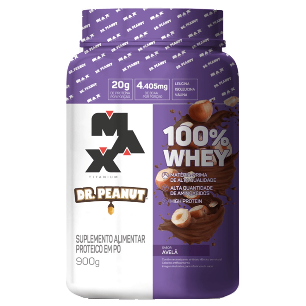 Whey 100% Dr Peanut 900g Max Titanium