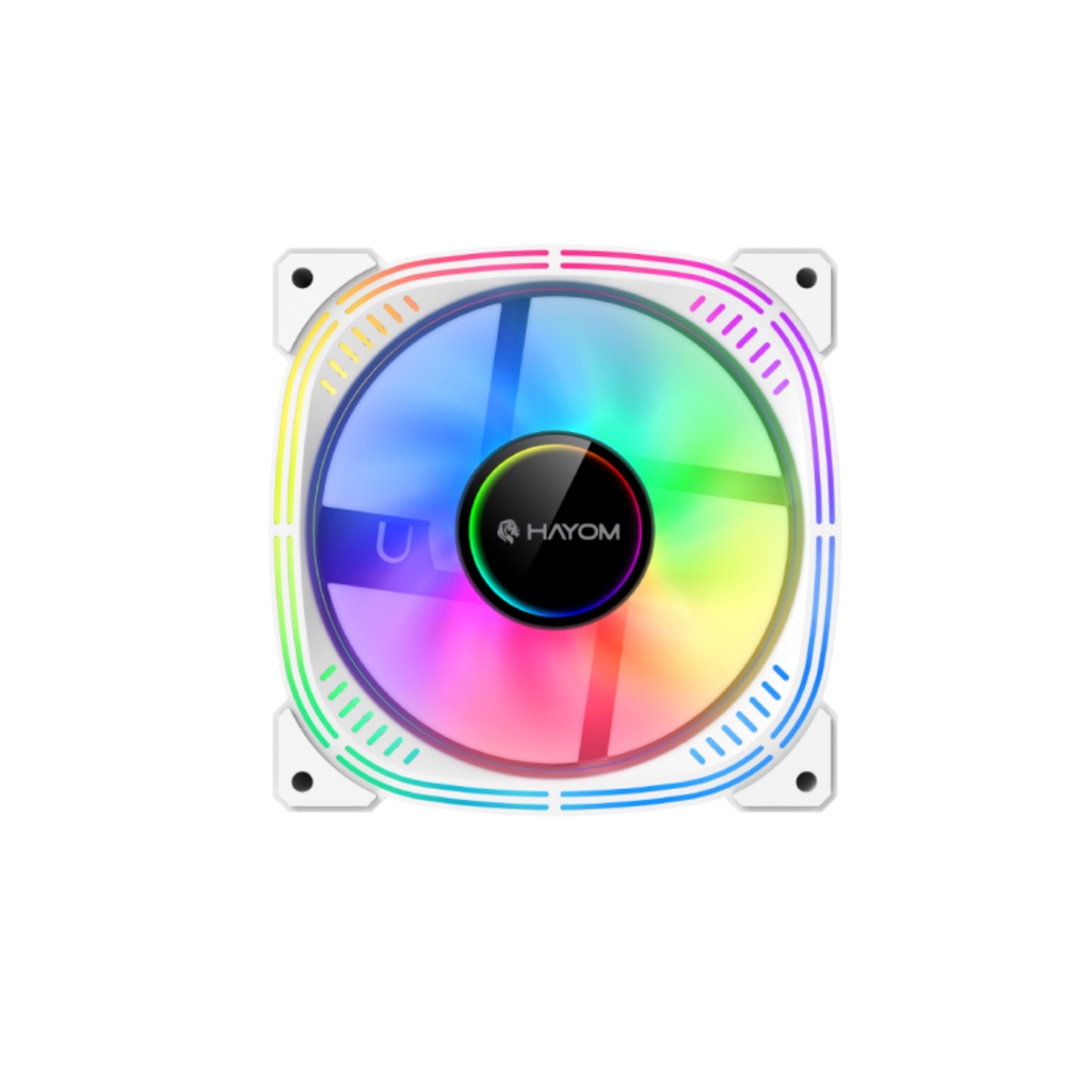 Fan Cooler RGB Adicional para Gabinete Hayom GB1780 - Branco 120mm - FC1380