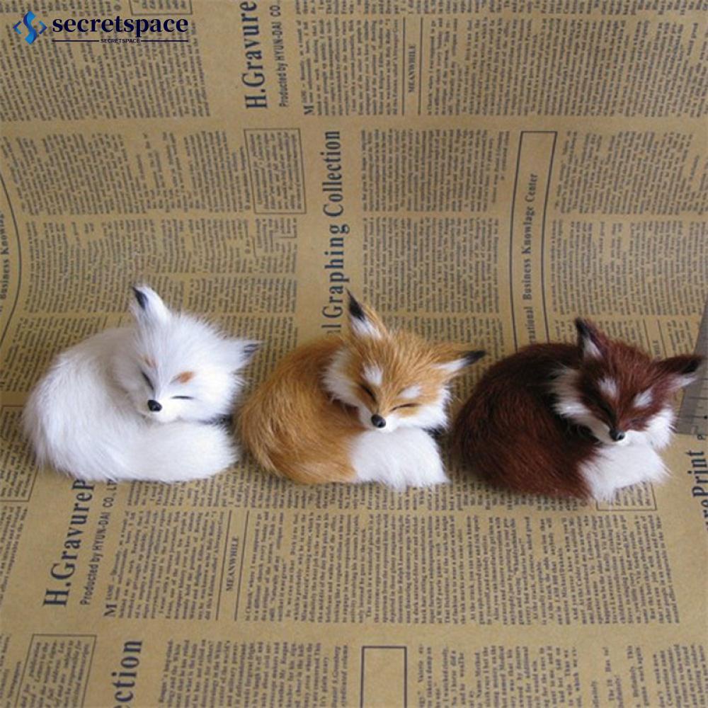 SECRETSPACE Simulação Mini Coelho Raposa Modelo Coruja De Pelúcia Brinquedo Crianças Aniversário Imitação Boneca Animal Decoração Casa Q2R5