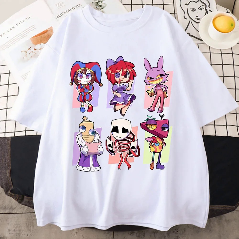 The Amazing Digital Circus Homens Camisas das Mulheres T Pomni Jax Tees  Manga Curta Tripulação Pescoço T-Shirt 100% Algodão Gift Idea Clothing |  Shopee Brasil