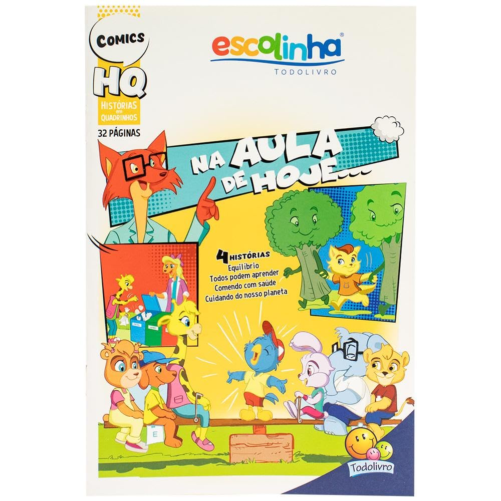 Livro Infantil De Histórias Em Quadrinhos Escolinha - Na Aula De Hoje |  Shopee Brasil