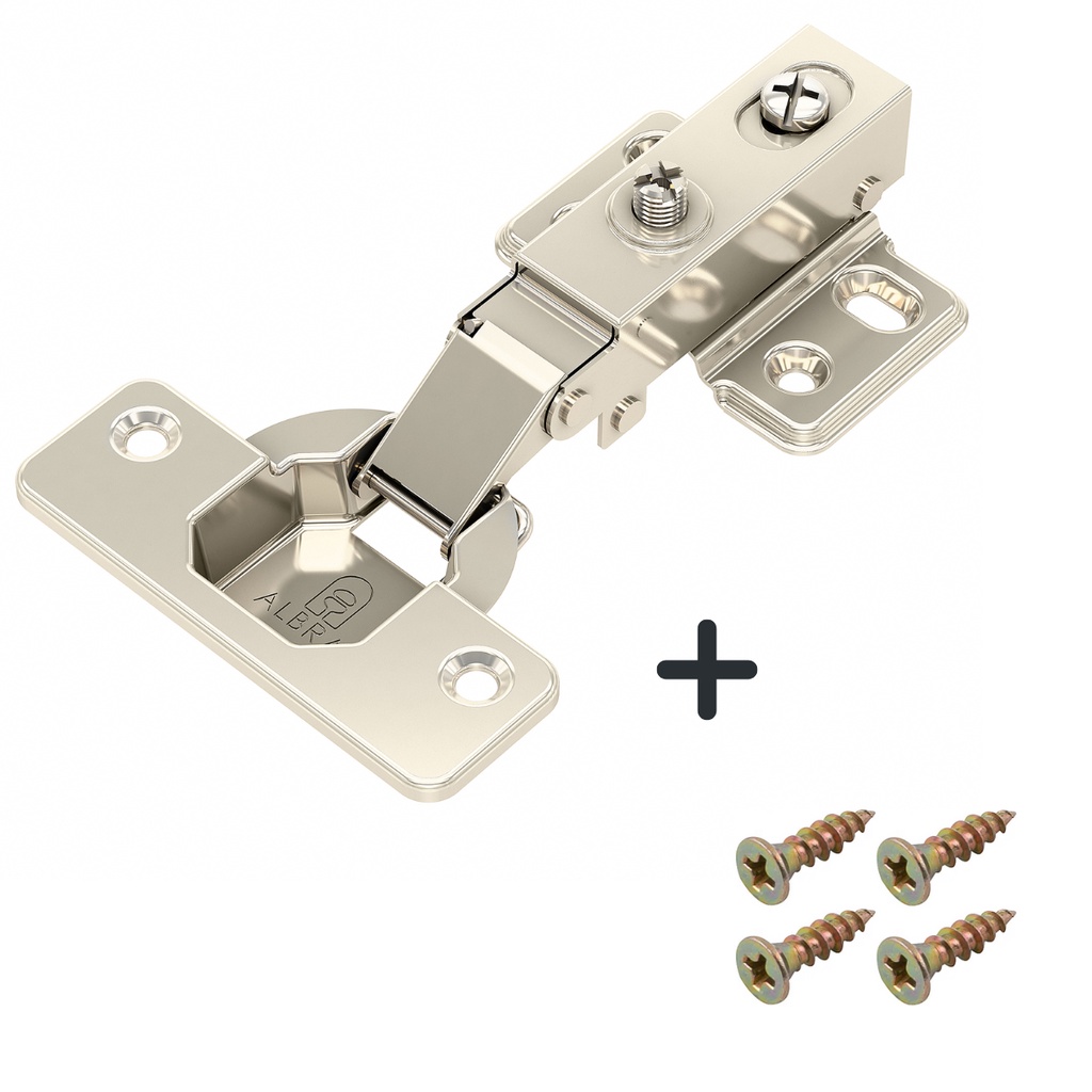 Kit 10 Dobradiça Móveis Amortecedor 35mm Slow Reta Parafusos