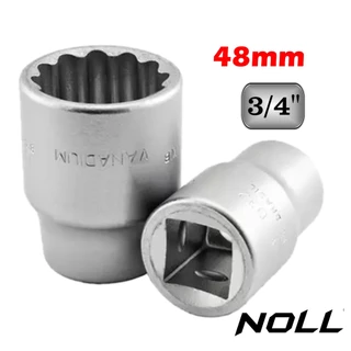 Soquete Estriado encaixe 3/4 x 48mm Cromo Vanádio Noll 405,0060