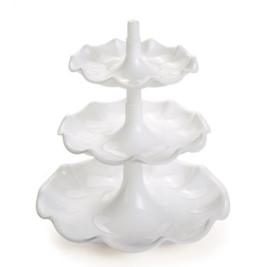 Petisqueira/ Fruteira Organizador Plástico De 3 Andares