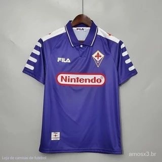 1998/1999 Fiorentina Início BATISTUTA Retro Football Shirt Tamanho P-2GG