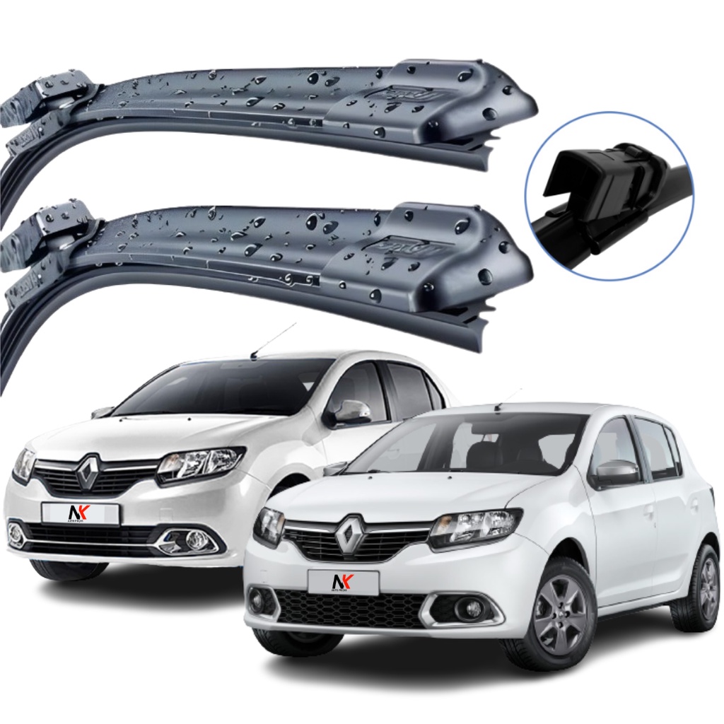 Par Palheta Limpador Parabrisa Sandero Logan 2014 2015 2016 á 2023 Mod. Original