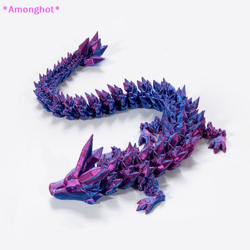 Amonghot > 3D Dragão Chinês Impresso Articulado Longo Modelo De Brinquedo De Ornamento Flexível Ano Novo Kids Gifts