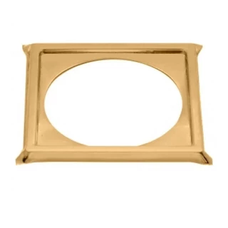 Porta Grelha Caixilho Para Ralo Click e Tampa Abre e Fecha 15x15 Suporte Dourado Inox