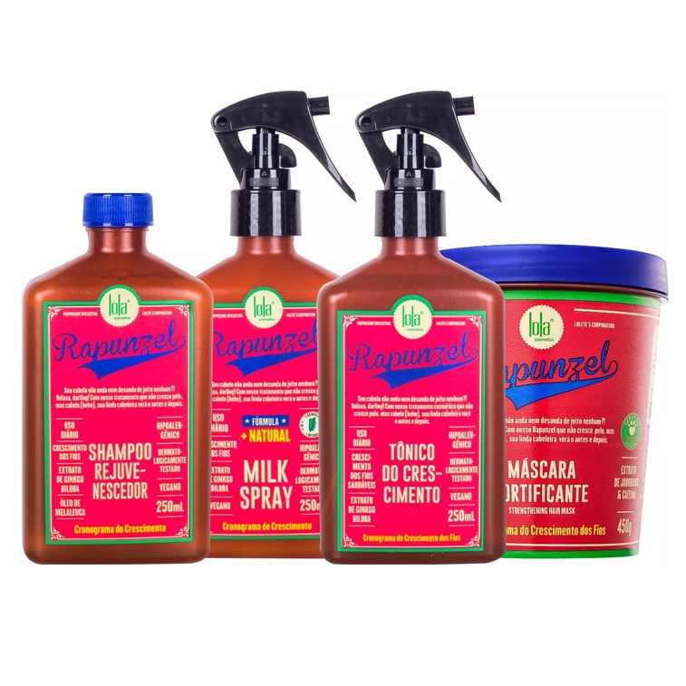 Lola Rapunzel Kit Antiqueda Estimula Crescimento (4 produtos)
