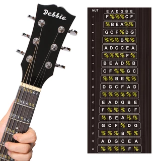 Quadro De Notas De Violão Acústico Elétrico Etiquetas De Mapa De Adesivos Para Iniciantes Ferramenta De Prática De