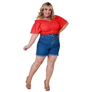 Shorts Jeans Plus Size Boyfriend 46 ao 54 - 1113