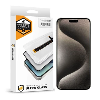 Película Ultra Glass Gshield p/ iPhone 15 Pro – Vidro Duplo Temperado e Bordas Reforçadas