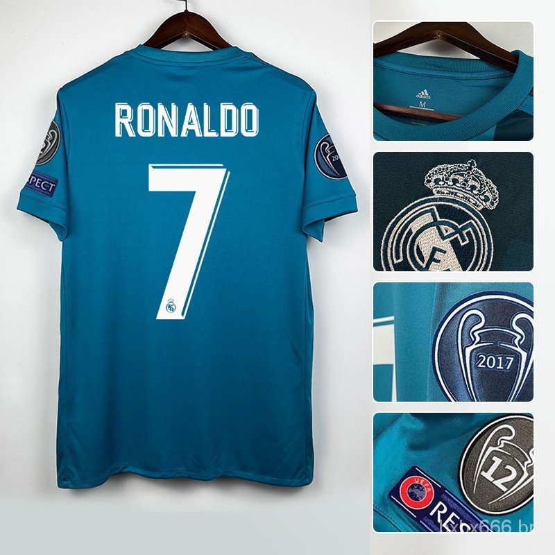 Retro Real Madrid 17/18 Terceira Camisa CR7 Ronaldo S-XXL