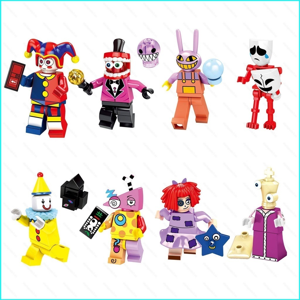 star3 8pcs O Incrível DIGITAL CIRCUS Blocos De Construção Pumni Jax Ragatha  Zooble Cain Figura Bonecas Brinquedos Para Crianças Presentes | Shopee  Brasil