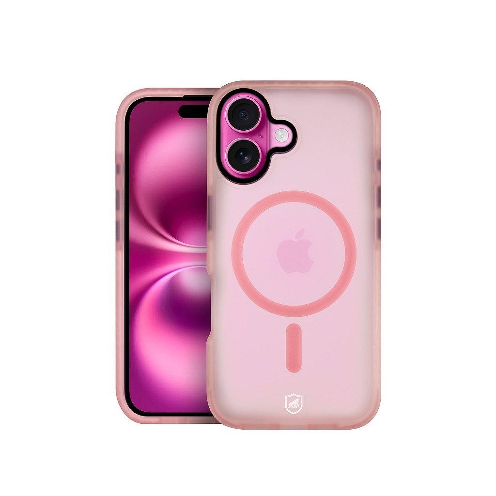 Capa MagSafe Pro Rosa para iPhone 16 - Proteção Premium e Carregamento ...